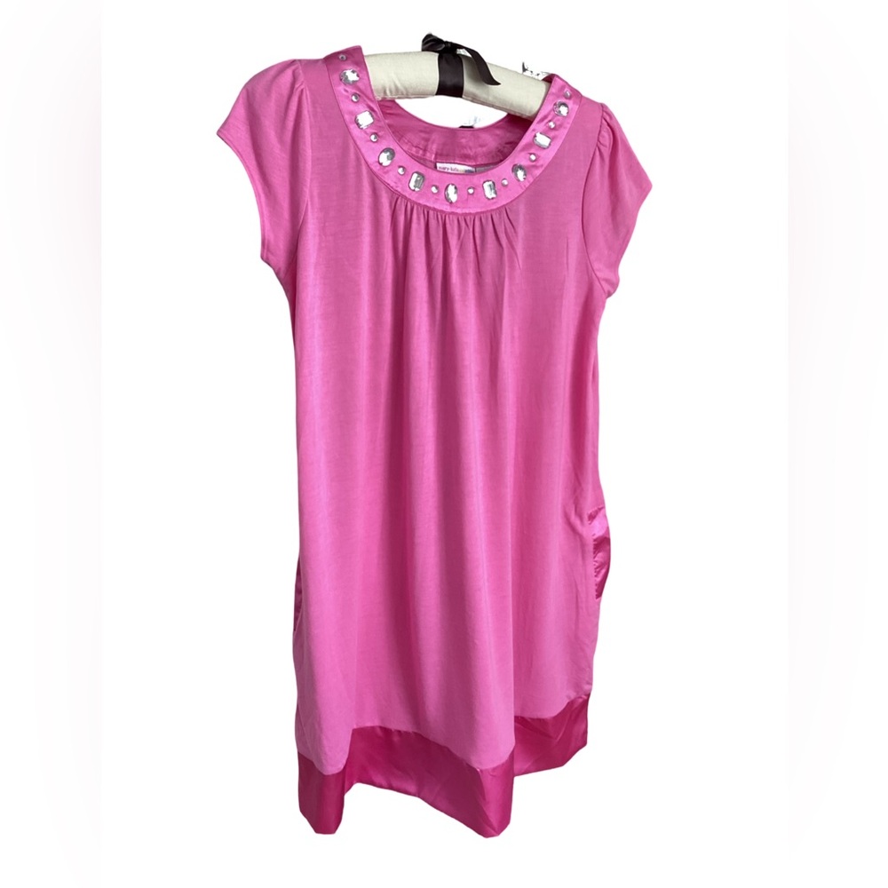 🚨Final🚨Mary-Kate and Ashley Pink Dress Front Pockets and Embellished Neckline S…